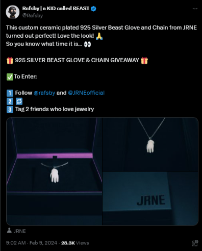 ooaa03's tweet photo. Real World Asset (RWA)🌐
Low Supply📦
Notably @MagicEden, @DeGodsNFT, soon @Pixelmon and more collaborations to come..🧌
Worldwide exposure on @BAYCSG & #ApeFestHK🐵
Let me present you: @jrneofficial 👇✍️
JRNE is en-route to set a new gold standard, by changing the whole jewelry industry, with the touch of Web3. 💍
But aoooo, how can they mix Web3 with Jewelry?
1️⃣Provenance
Powered by on-chain authentication, JRNE enables you to authenticate at the palm of your hand, with one tap away from your phone. 📱
2️⃣Digital Ownership
With the companionship of an NFT membership, it enables item holders with exclusive perks, while able to be traded and other plausible benefits through the smart contract.
3️⃣Co-Creation and Culture
With the upcoming collaborative approach, JRNE implements the designs of the NFT IP infused with the involvement of the community’s culture and references to the Web3 space - while being rewarded in the process.
Why wait? #JoinTheJRNE, to shape and own the future of jewelry 🤝
https://t.co/x3xXwbtnjw