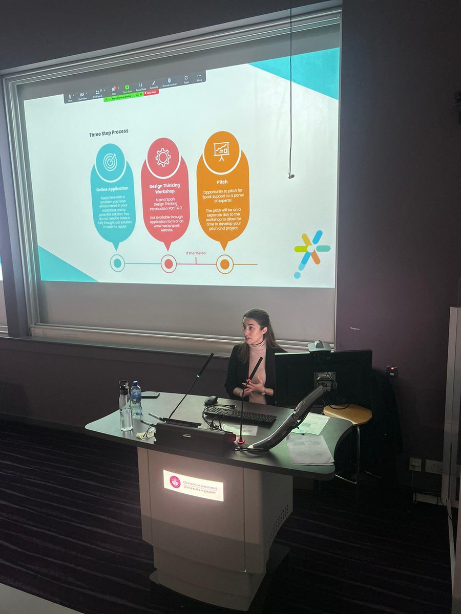 EmilyAHWallace's tweet photo. Really enjoyed presenting Grand Rounds in University Hospital Galway today on all things happening @ProgrammeSpark 
 
Was great to have my fantastic co-fellow  @cathmarsh4 presenting with me to discuss some exciting upcoming  initiatives.

Thanks to @saoltagroup @GalwayCMNHS https://t.co/pSjb0U0QYF