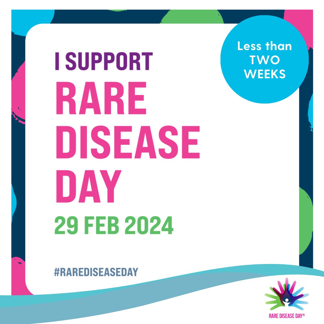 Less than two weeks to go until #RareDiseaseDay 2024 Day kicks off! With over 300 million people living today with a #RareDisease, raising awareness and generating change is essential. There is still work to be done. Find out more at rarediseaseday.org