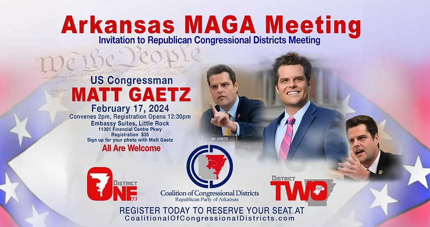 The_Shumater's tweet photo. The timing couldn't be more delicious for Saturday's MAGA #MattGaetz event in Little Rock.
#Arkansas #arpx https://t.co/jKIQ3OCfrE