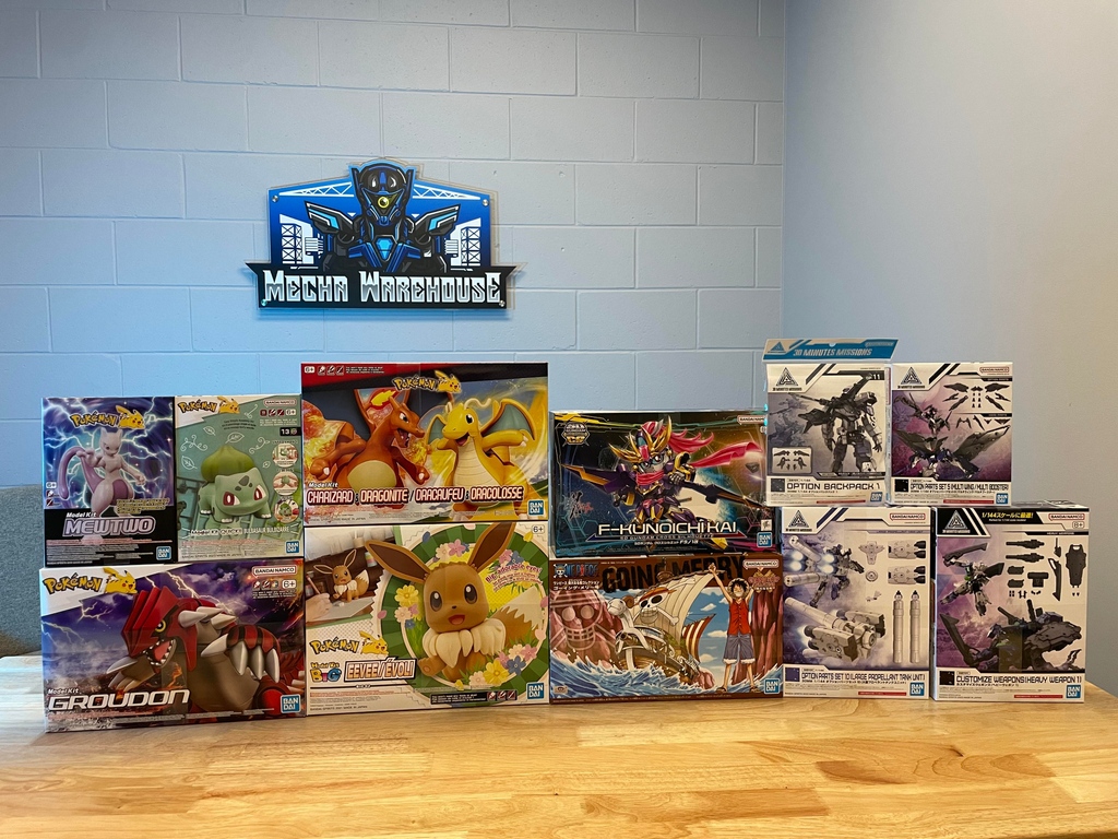 MechaWarehouse's tweet photo. Check out today's restock! We've got a large selection of paints, the PG Zeta, some returning Pokémon kits, and lots of Gundam! 

#MechaWarehouse #gundam #gunpla #gunplashop #gundamcommunity #pgzeta #pokemon #modelkit #bandai #godhand https://t.co/b0ADeAcJQu