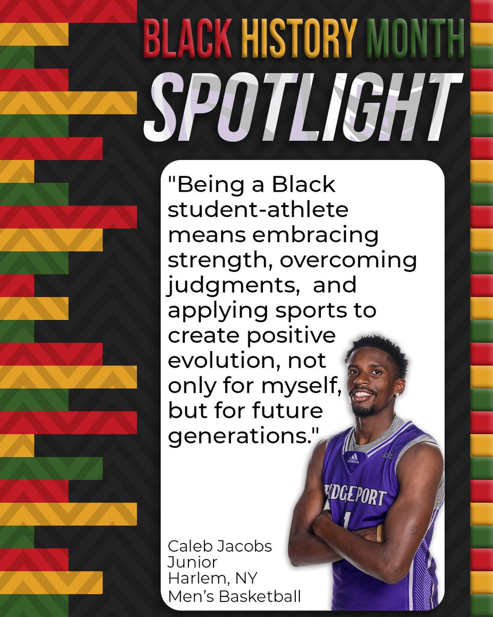 𝘽𝙡𝙖𝙘𝙠 𝙃𝙞𝙨𝙩𝙤𝙧𝙮 𝙈𝙤𝙣𝙩𝙝 𝙎𝙩𝙪𝙙𝙚𝙣𝙩-𝘼𝙩𝙝𝙡𝙚𝙩𝙚 𝙎𝙥𝙤𝙩𝙡𝙞𝙜𝙝𝙩
Caleb Jacobs from Men's Basketball is our next Black History Month Student-Athlete Spotlight!

The Junior from NY lets us know what being a Black Student-Athlete means to him!

#blackhistory