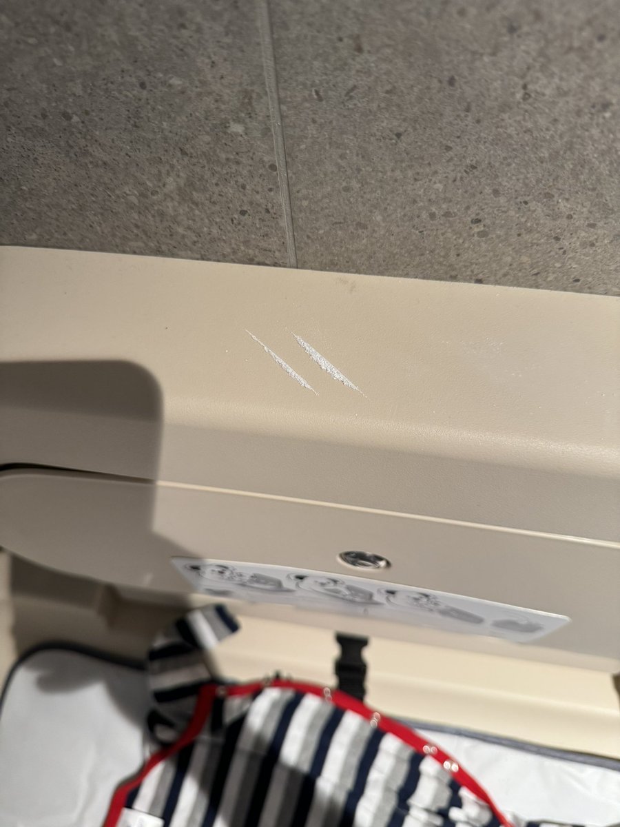 ToddFinley's tweet photo. @HiltonGardenInn @Hilton not exactly what I wanted to find on the top of the baby changing changing table half way through changing my 4 month old expected better from a high profile hotel like @HGISilverstone surely your toilets should be checked more frequently 1/2 https://t.co/klabS6FmQ1