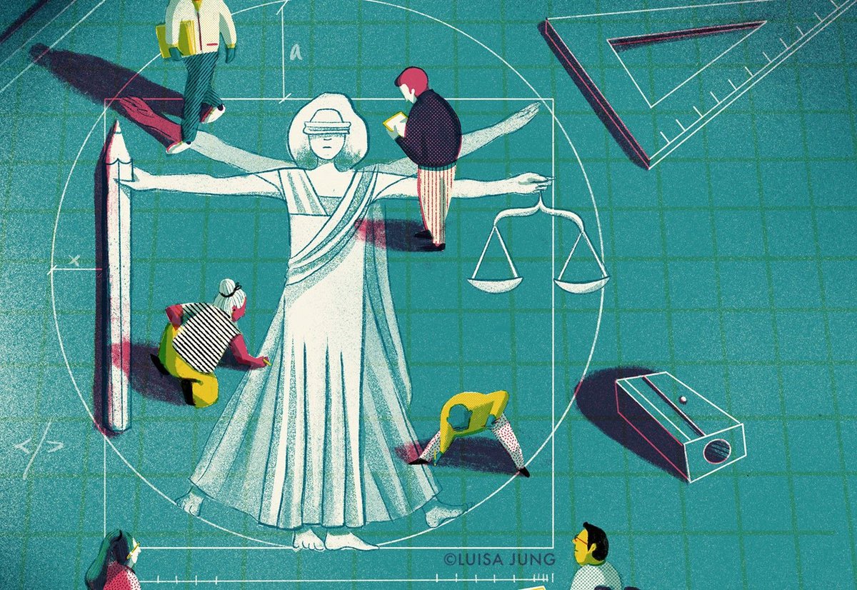 Opener illustration by Luisa Jung for Bucknell University, to accompany an article on 'Design Justice.'

Luisa is represented by @SalzmanArt. Explore more: buff.ly/33ejBnl 

#LeadwithEquity #equity #justice #design #designjustice #tech #editorialillustration #illustration
