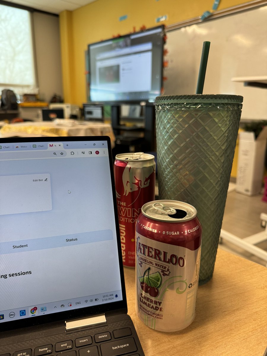 Learning about AI and staying hydrated.