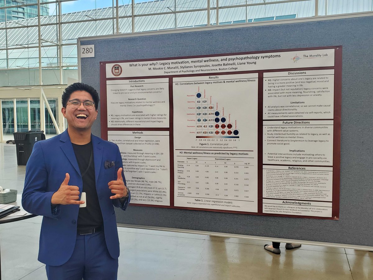 RealMoralityLab's tweet image. A huge congratulations to Mookie Manalili – our amazing Research Consultant – for his recent acceptance to Boston University's Practical Theology doctorate program!🙌🏼 Mookie will be specializing in Pastoral Psychology and Theology – we are so proud!🥂💯