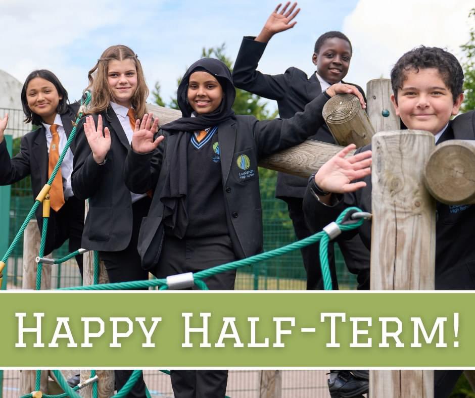 Happy Half Term, everyone! Time to relax and enjoy a well-deserved break! See you all again on Monday 26th February #HalfTerm #SchoolsOut