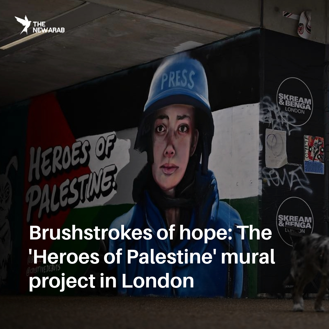 A mural project has been launched in London to honour Palestinian journalists who have risked their lives to show the reality of life in Gaza and Palestine. @zaiamehdi spoke to the person behind it all 🔗 newarab.com/features/brush…