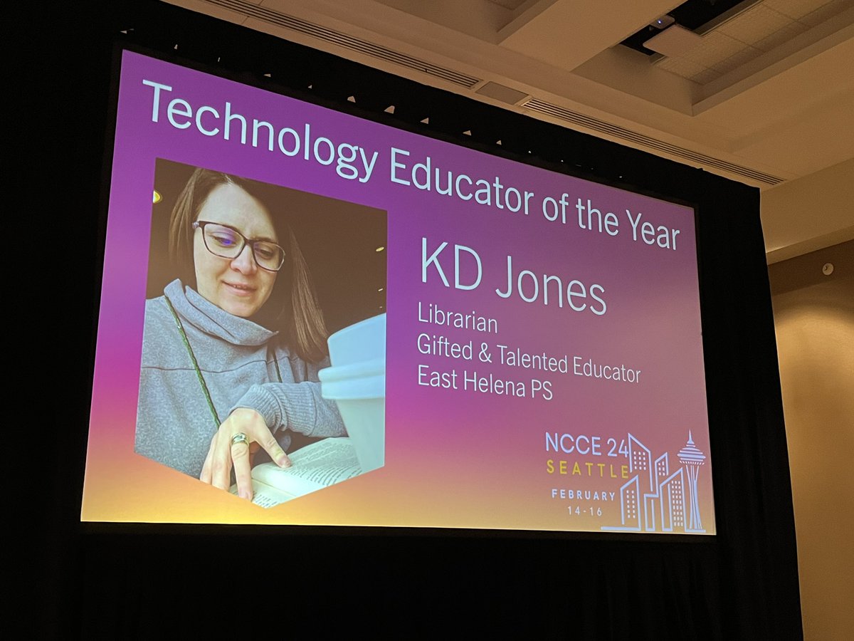 Congratulations Liza Klumpar and KD Jones! Technology Leader and Technology Educator of the Year! #NCCE24