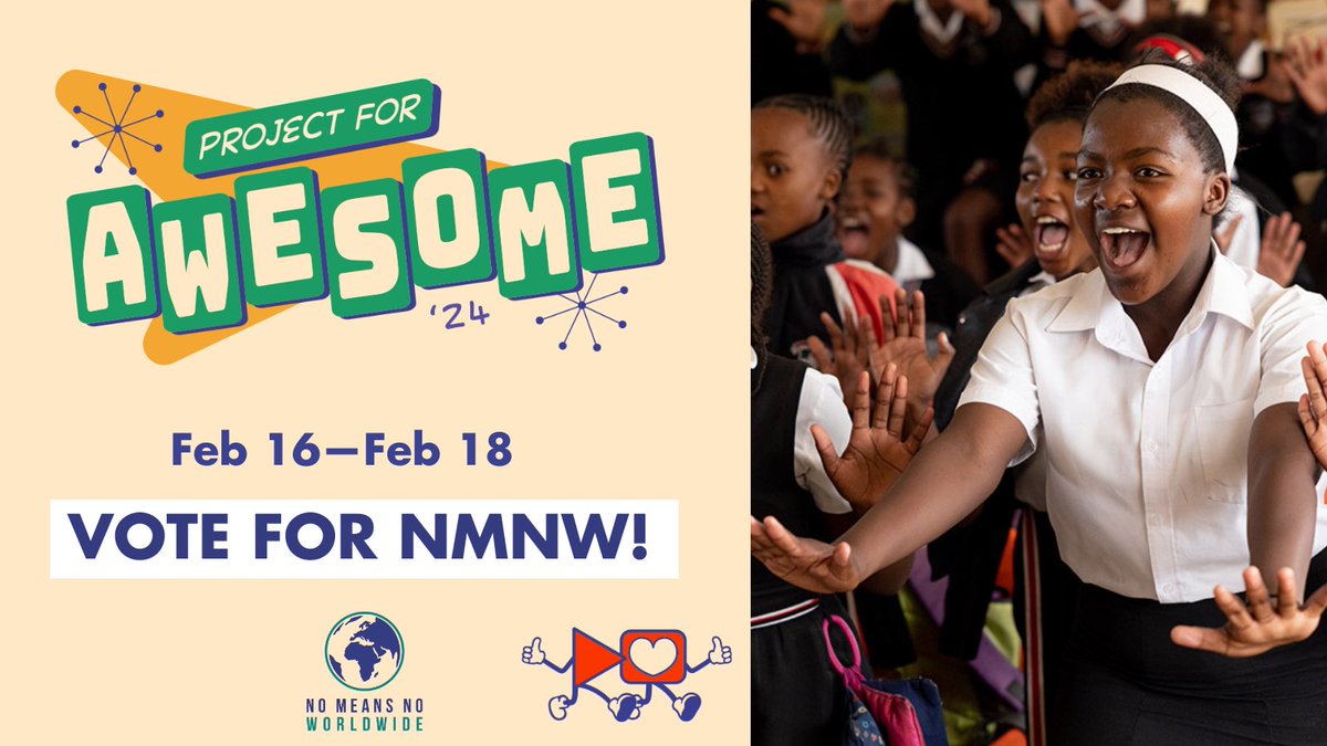 No Means No Worldwide (@nmnworldwide) on Twitter photo Did you know that <a href="/proj4awesome/">Project for Awesome</a> helps decrease world suck? VoteĀ forĀ <a href="/NMNWorldwide/">No Means No Worldwide</a> videosĀ toĀ help end sexual violence:Ā bit.ly/VoteNMNW2024Ā #p4A Did you know that <a href="/proj4awesome/">Project for Awesome</a> helps decrease world suck? VoteĀ forĀ <a href="/NMNWorldwide/">No Means No Worldwide</a> videosĀ toĀ help end sexual violence:Ā bit.ly/VoteNMNW2024Ā #p4A