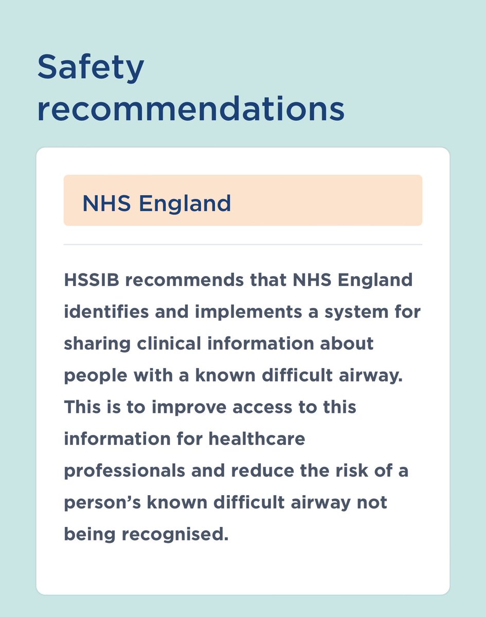 doctimcook's tweet photo. Several key messages for action by @NHSEngland & @RCoANews @dasairway & @AAGBI 

-national difficult airway database 
-a framework for management of the known difficult airway
-universal access to & skill in use of videolaryngoscopy
-mandatory airway crisis training 

Little to disagree with….
#timetoact 

https://t.co/KX5enn18Yo

2/2