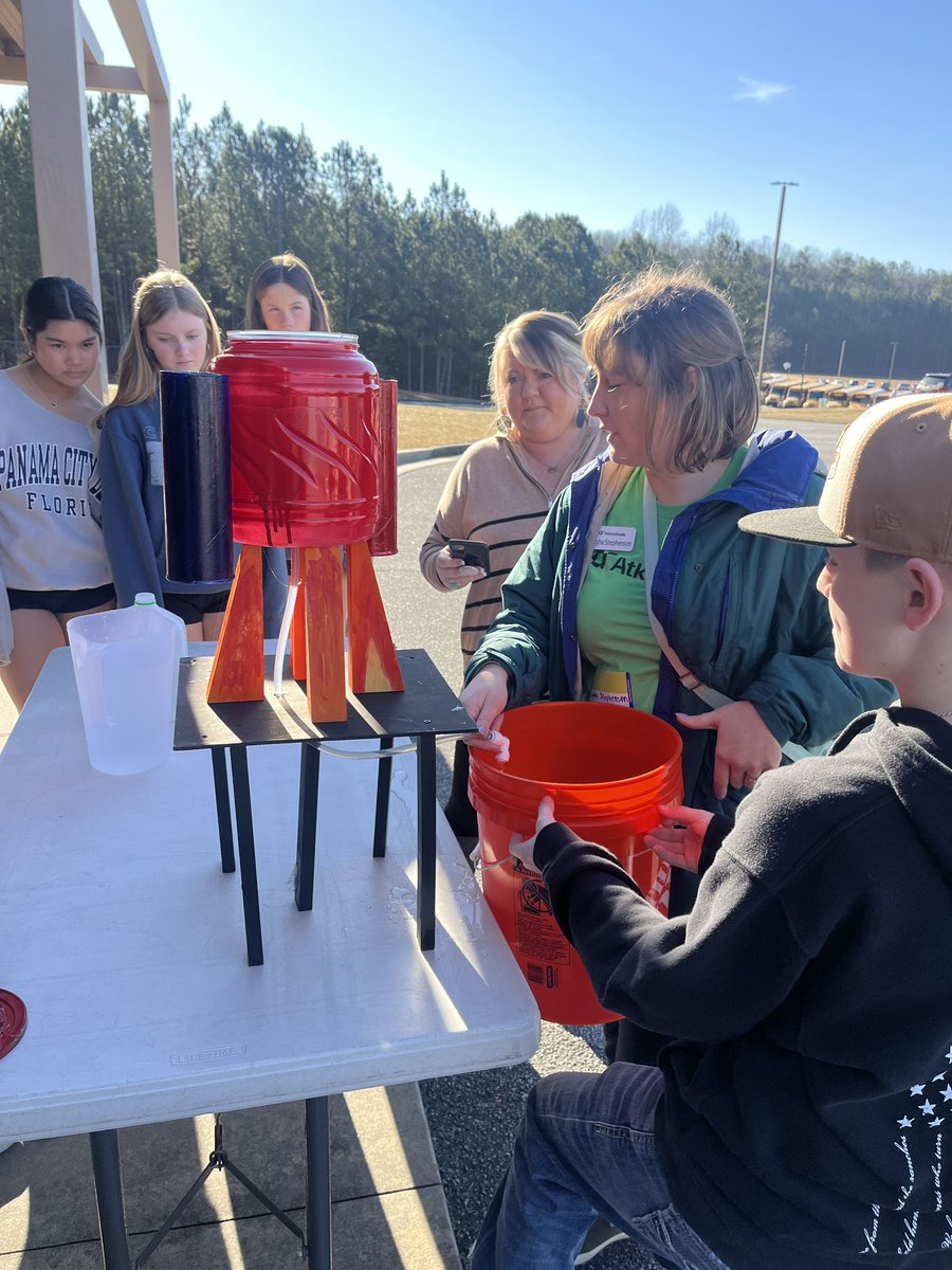 cassiefainter's tweet photo. It’s Water Tower competition week! Mrs. Loden’s 7th graders have been working so hard on their water towers and it was great to see them all working during their tests to determine who goes on to compete at county! #ccsdfam #ccsdstem #onefreedom @FMSPatriots https://t.co/COTnboYLSe