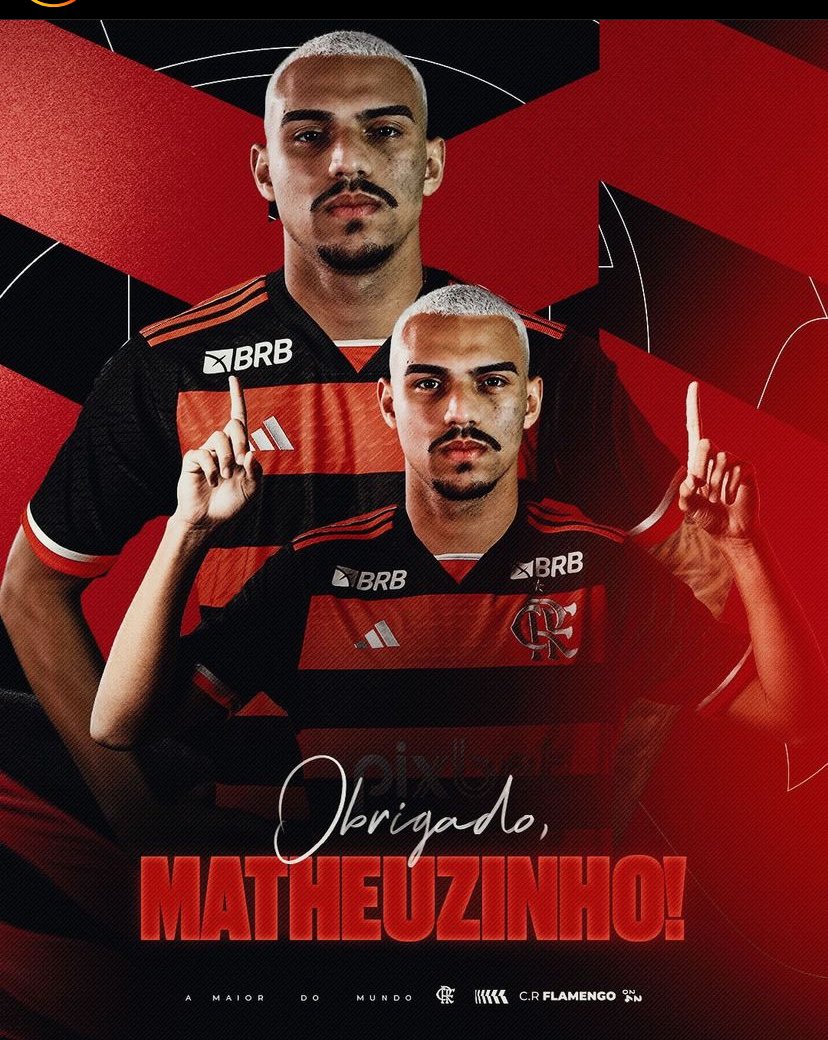AGORA É OFICIAL! 

Matheuzinho se desliga do Flamengo e  está indo rumo ao Corinthians ! 

📸 CRF