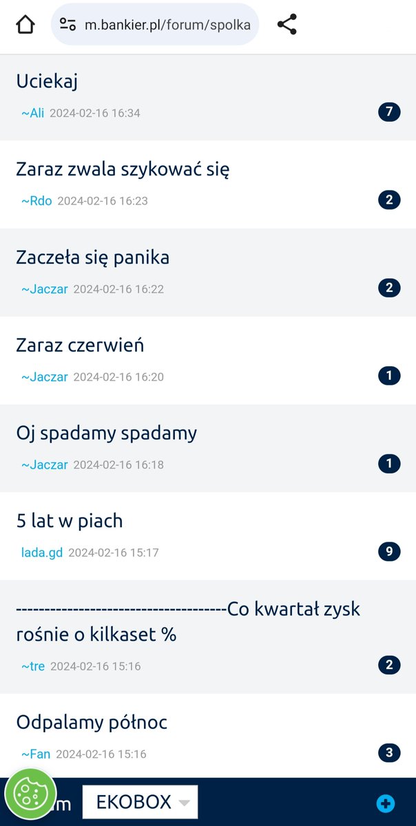 TomasNowaczyk's tweet photo. #EKOBOX $EBX:
🔻CZ 8,4 aktualne
🔻CZ 3,2 powtarzając wynik 4Q przez rok
🔻#EBX działa w branży energetycznej, więc czemu nie miałoby iść w ślady $ELT czy nawet $JWW 

i mały żarcik na weekend poniżej 😂 - mam nadzieję, że nikt tutaj nie sugeruje się bankierem 👇 https://t.co/f9b4CrOZ21