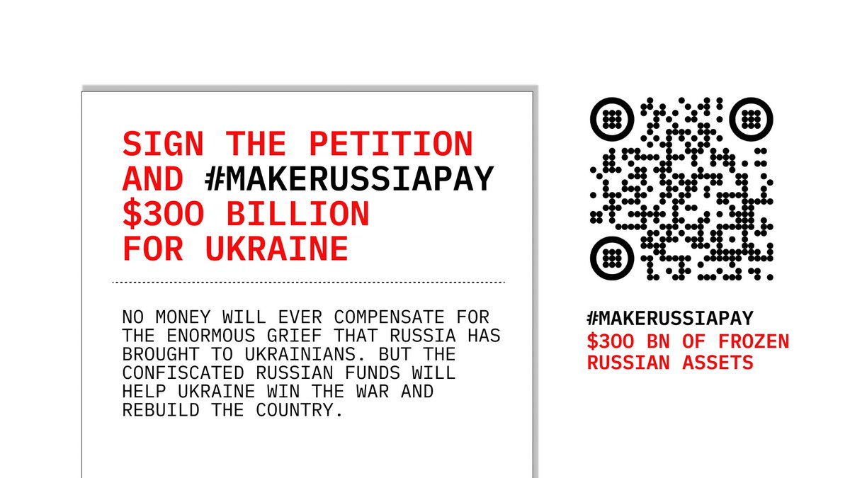 Please sign the petition to hold russia accountable! For almost two years, Ukraine has been facing relentless aggression from russia, resulting in unimaginable suffering and destruction. russian money should be used to defend and rebuild. #MakeRussiaPay ccl.org.ua/en/news/makeru…