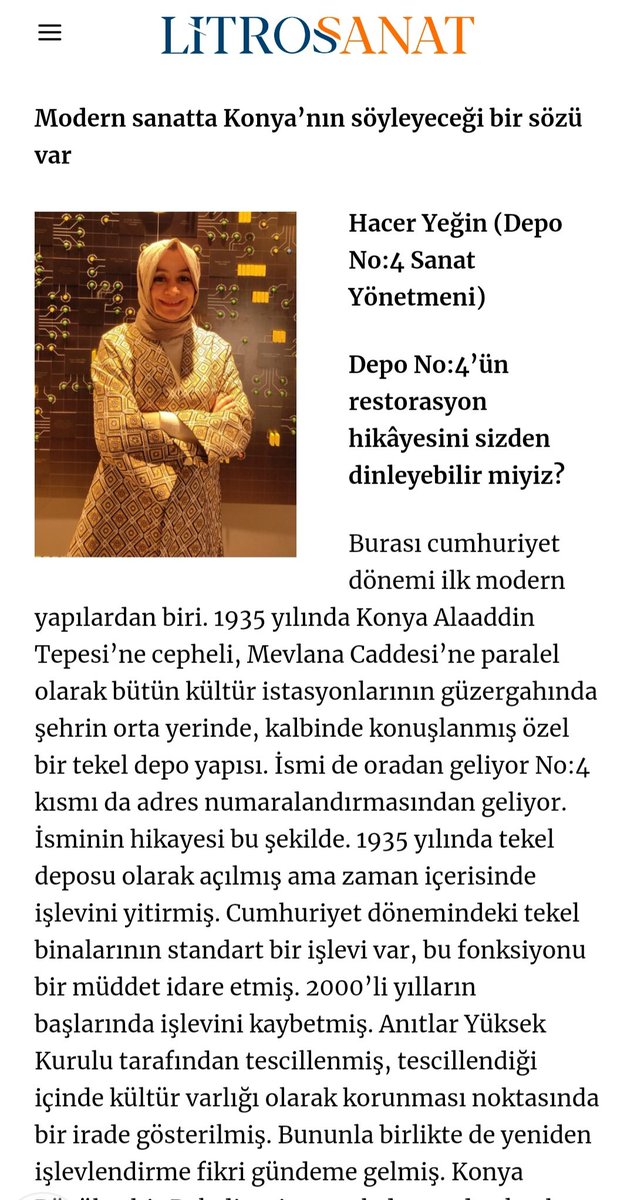 Geçmiş ile gelecek arasındaki köprü: Depo No.4
Litros Sanat'tan Rabia Bulut'un haberi, kendisine çok teşekkür ederiz. litrossanat.com/gecmis-ile-gel…

<a href="/litrossanat/">Litros Sanat</a> @buluttrabiaa <a href="/DepoNo_4/">DepoNo.4</a> <a href="/alartculture/">ALART Culture</a>