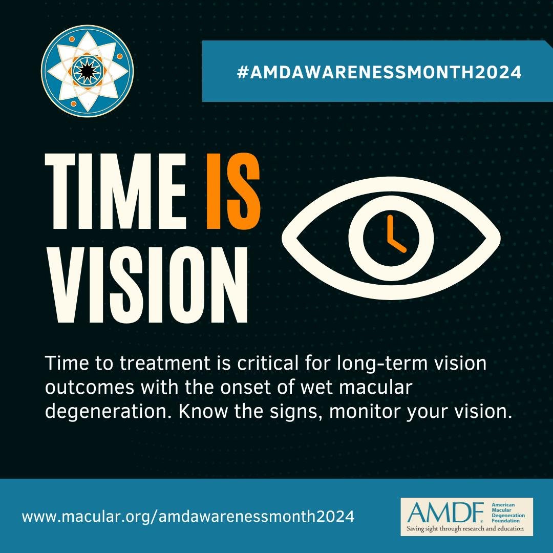 DRMACcolorado's tweet image. February 2024 is Age-Related Macular Degeneration (AMD) and Low Vision Awareness Month. It was established in 2008 to raise awareness about the national prevalence and impact of AMD on individuals, and the rippling effect on their networks of care.

#AMDAwarenessMonth #AMD