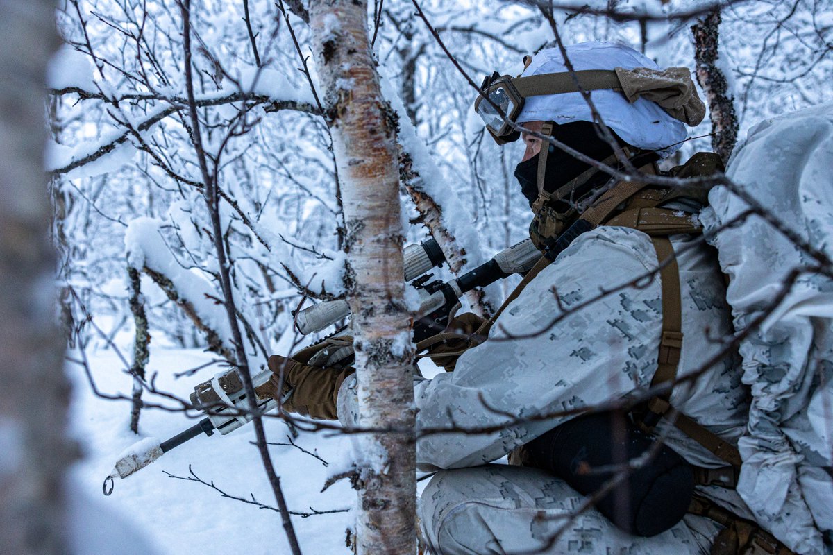 Finnish soldiers & U.S Marines training in Norway (7 Feb 2024)  

#nordicresponse24