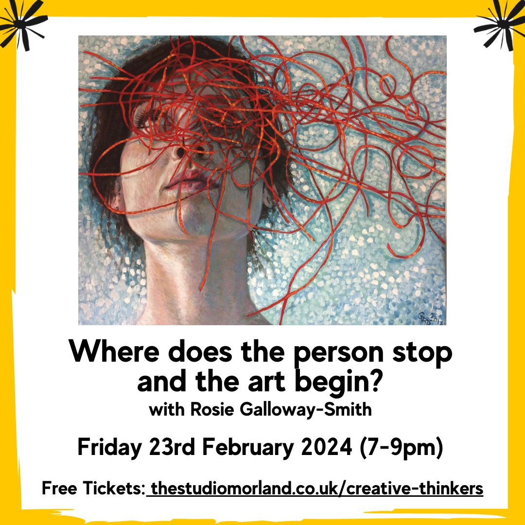 One week today! On Friday 23rd February at 7pm, Rosie Galloway-Smith will guest on our Yellow Sofa to share with us her creative process, unique art style and what drives her as an artist and human. Not to be missed!

thestudiomorland.co.uk/creative-think…

#Cumbria #ArtInCumbria
