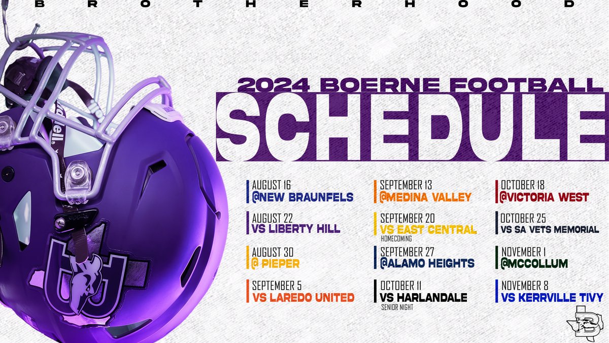 🏈2024 Boerne Greyhound Football Schedule 🏈