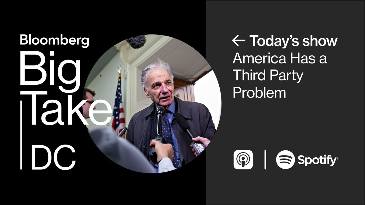podcasts's tweet photo. Americans say they're fed up with choosing between Trump and Biden, but a third-party candidate isn't a workable option either. 

Take it from Ralph Nader, who spoke with us on the Big Take DC podcast https://t.co/aht2NM9giE https://t.co/oNkkHz9H1Z