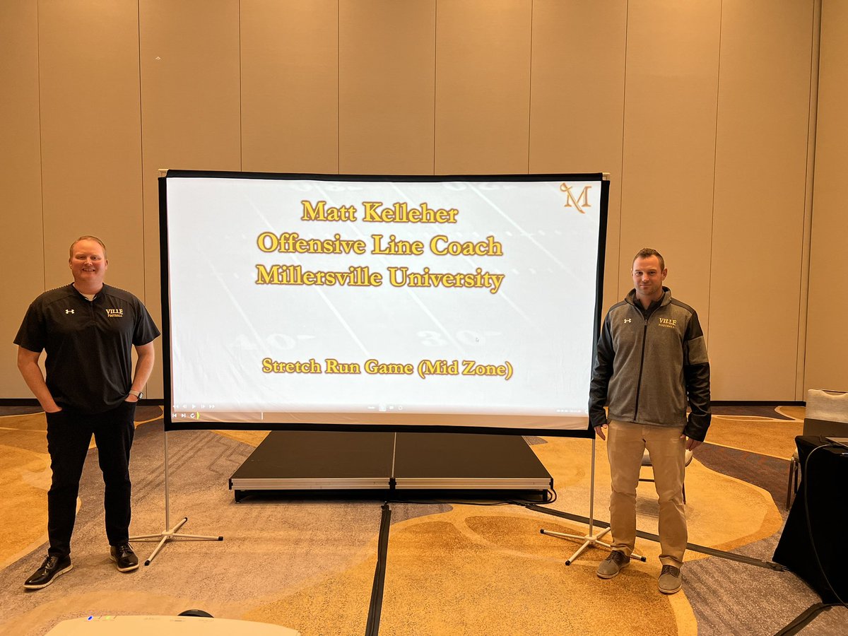 Ville takes on Bethlehem at the Nike COTY Clinic. @CoachKelleher talking mid zone and @Coach_Sutjak speaking on 3-High Safety pass coverage #MarauderPride 〽️