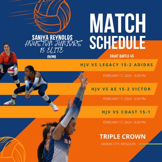 Pumped up for this weekend in Kansas City! Ready to play some amazing competition! <a href="/houstonjuniors/">Houston Juniors</a> <a href="/MalloriHowie/">Mallori Howington</a> <a href="/VBAdrenaline/">VB Adrenaline</a> <a href="/PDTexas/">Prep Dig Texas</a> <a href="/PrepVolleyball/">PrepVolleyball.com</a>