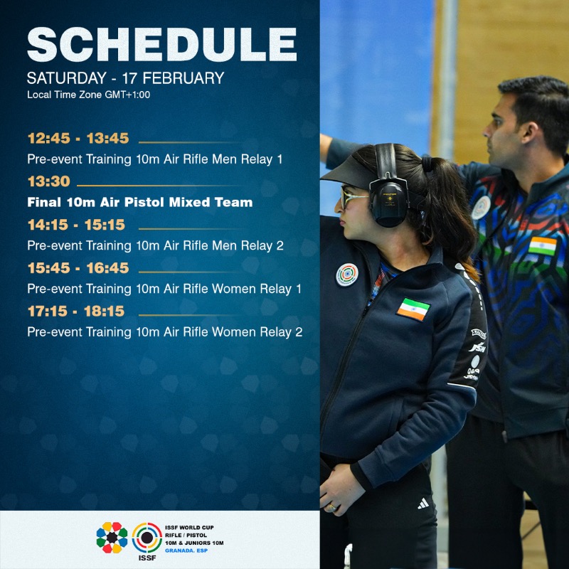 issf_official's tweet photo. More Senior #WorldCup Finals coming up. Who will win gold today? 👀

#ISSFWorldCup | #ISSFGranada