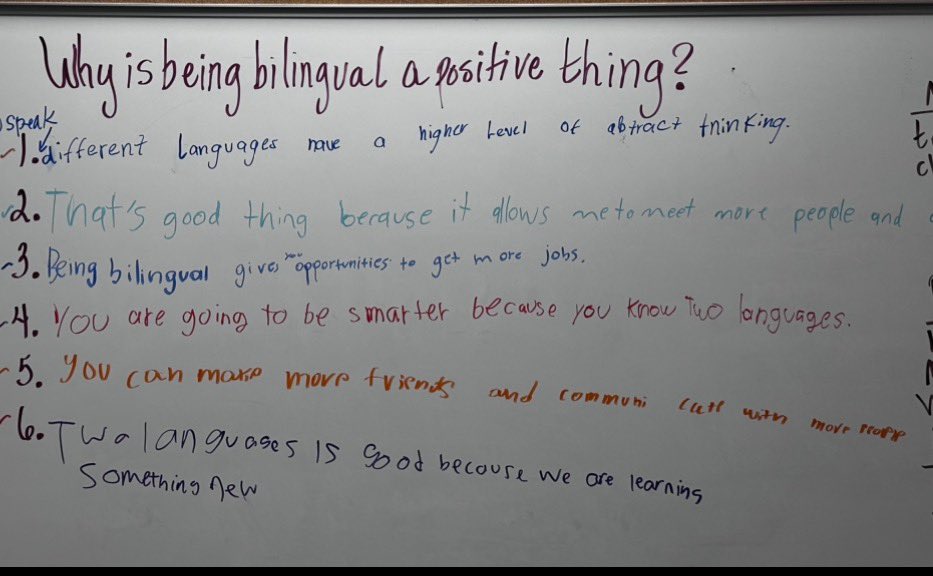 Our teachers do an amazing job supporting our EB learners as they learn to write in their new language! Shining at relevant writing. #WritingJourney  🌟 #SummersStrong