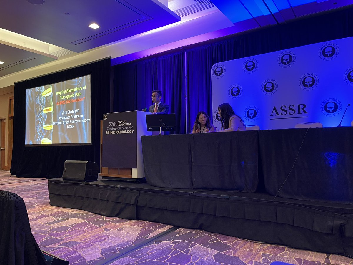 'MR Spectroscopy of the Disc' by Dr. Vinil Shah (@vinil_shah of @UCSFimaging). Great spine advanced imaging techniques & MR Spectroscopy tips! #ASSR24 #Spine #Radiology
