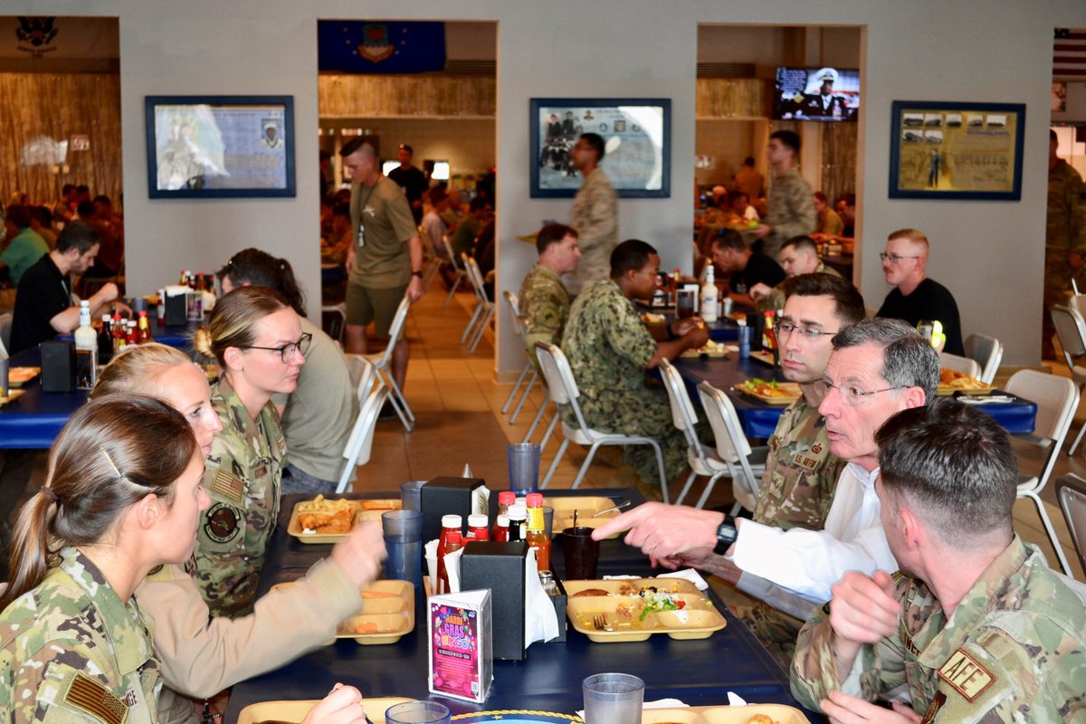 SenJohnBarrasso's tweet photo. What an honor to visit with members of Wyoming Air National Guard’s 153rd Airlift Wing in East Africa. I made sure each of them knows how grateful Wyoming is for their service. They're stationed in the country of Djibouti — ten time zones away from home. https://t.co/iUtHgd6Hw4 https://t.co/Mk907iB4zT