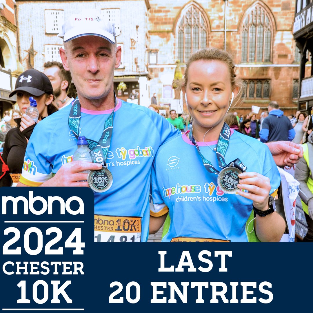 chestermarathon's tweet photo. Only 20 entries left for the 2024 MBNA Chester 10K
Grab one quick if you'd like to join us on Sunday 10th March.
Is the MBNA Chester 10K going to be a sell-out event before we hit the weekend?
We'll soon find out!
#mbnachester10K #sellout #chestertriple https://t.co/CX2ZoO598i