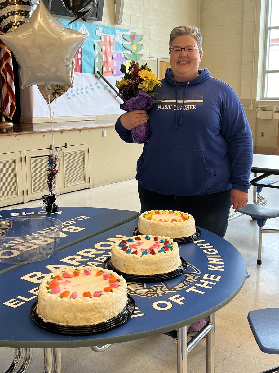 An outstanding representative for the Barron Village! Teacher of the Year-Ms. Teague! 💙 #BarronVillage