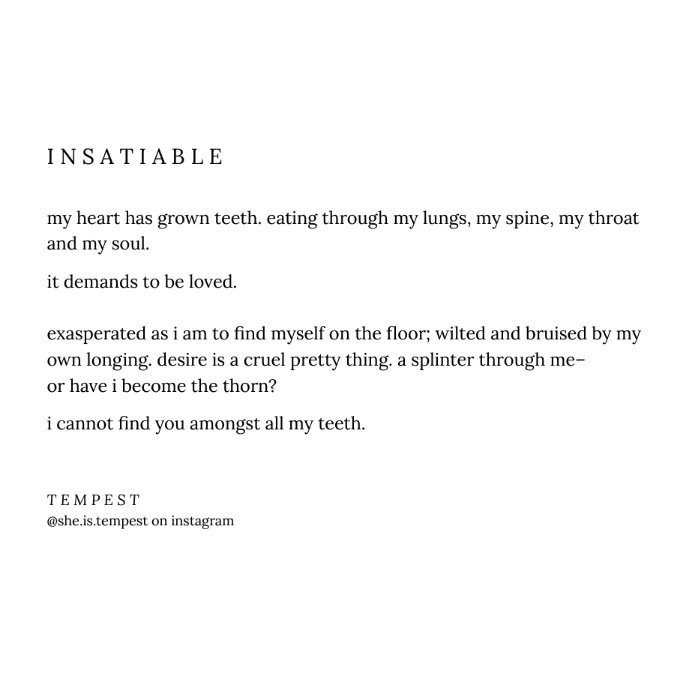 tempestistyping's tweet photo. INSATIABLE (AKA; notes on agony) #Writerslift #ArtistsofSEA https://t.co/z7MhmZLx1l