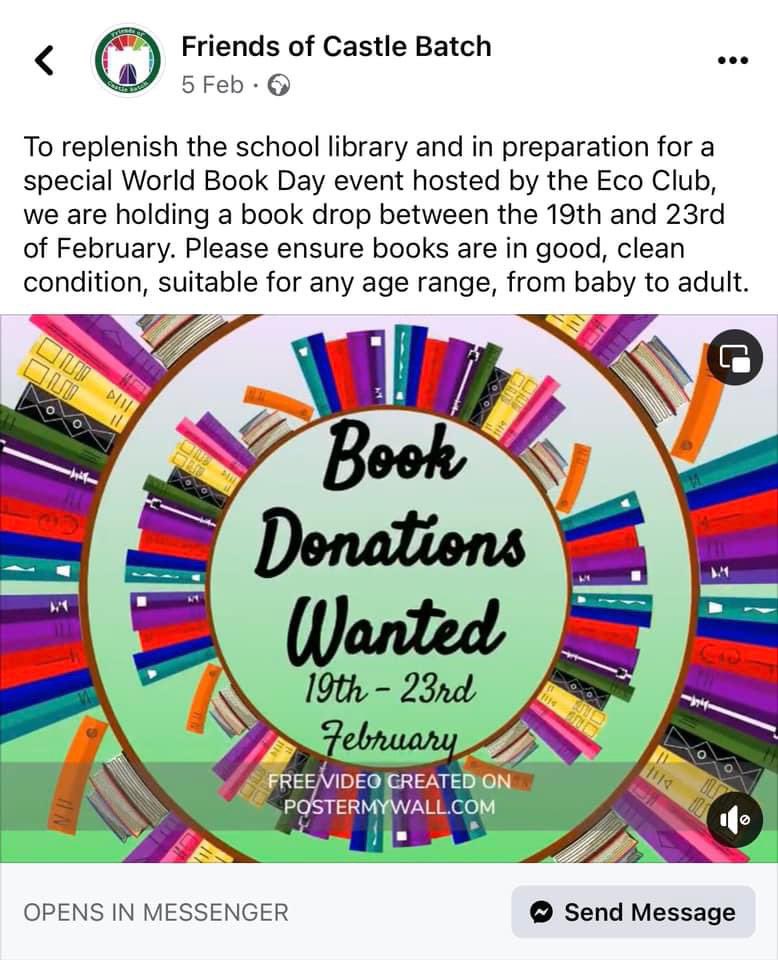 MrsTedderCBPSA (@mrstedderyear1) on Twitter photo Last weekend to have that sort out! All good quality books accepted 🤗 All ages too! Thanks in advance ☺️ <a href="/CastleBatchPSA/">Castle Batch Primary School Acacemy</a> <a href="/mrstayloryr5/">@SallyTaylorCBPSA</a> <a href="/CBPSA_VP/">CBPSA Deputy Headteacher</a> <a href="/_TPLT_/">The Priory Learning Trust</a> <a href="/mrsbucklandyr6/">Debbie Buckland</a> <a href="/MrsBlakeCastle1/">MrsBlake@CastleBatchEYFS</a> Last weekend to have that sort out! All good quality books accepted 🤗 All ages too! Thanks in advance ☺️ <a href="/CastleBatchPSA/">Castle Batch Primary School Acacemy</a> <a href="/mrstayloryr5/">@SallyTaylorCBPSA</a> <a href="/CBPSA_VP/">CBPSA Deputy Headteacher</a> <a href="/_TPLT_/">The Priory Learning Trust</a> <a href="/mrsbucklandyr6/">Debbie Buckland</a> <a href="/MrsBlakeCastle1/">MrsBlake@CastleBatchEYFS</a>