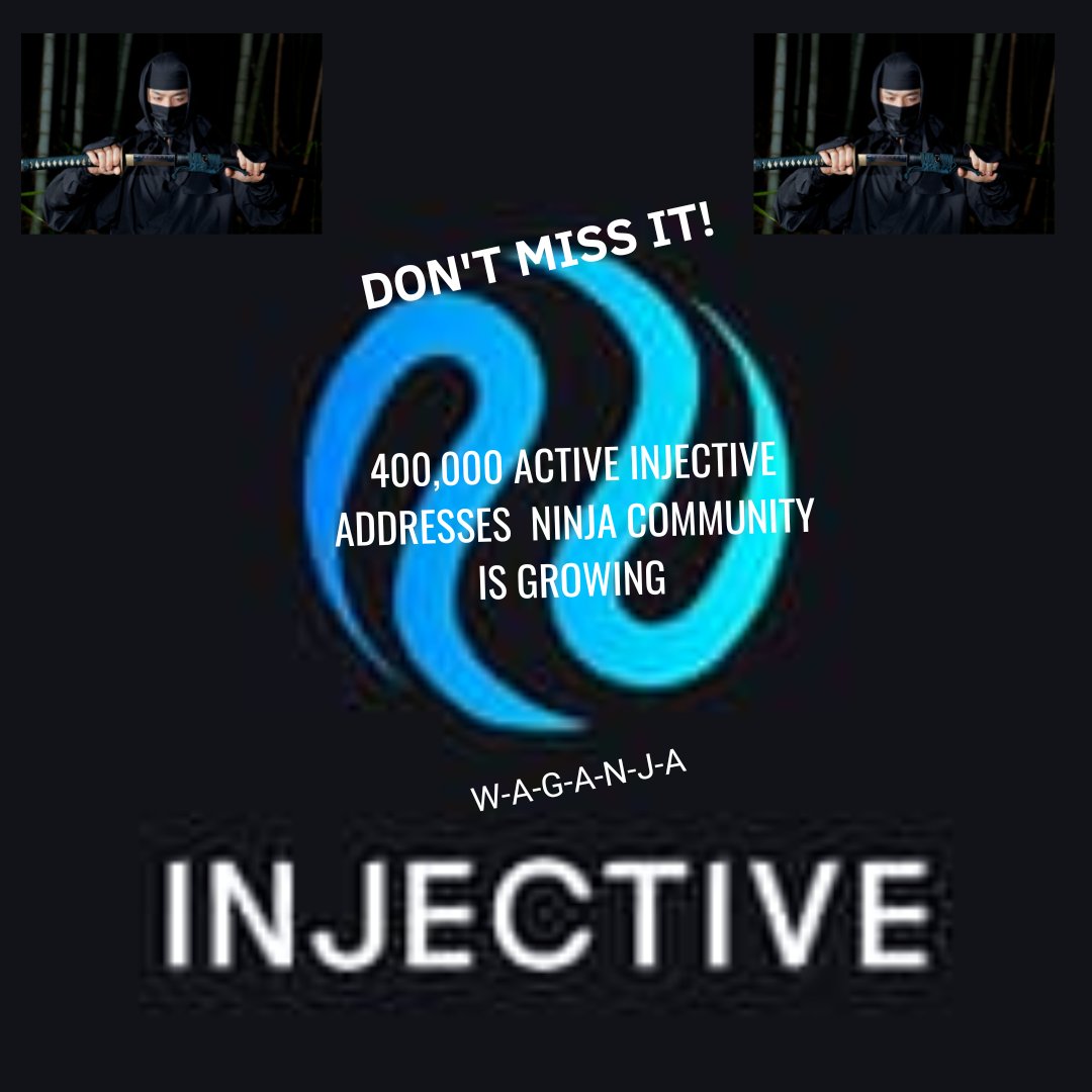 Web3_Princee's tweet photo. #InjectiveFam is booming! 400,000 active addresses and counting! The #NinjaCommunity is growing stronger every day. Buckle up, the future is bright!
#DeFi #Cosmos #Web3 #Blockchain #Crypto #injective https://t.co/RHMmwLwtPT