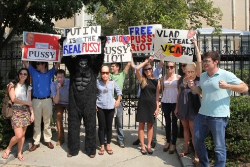 FROM THE ARCHIVES: @FreeBeacon protests in front of the Russian ambassador's residence in Washington, D.C., Aug. 17, 2012, before it was cool.