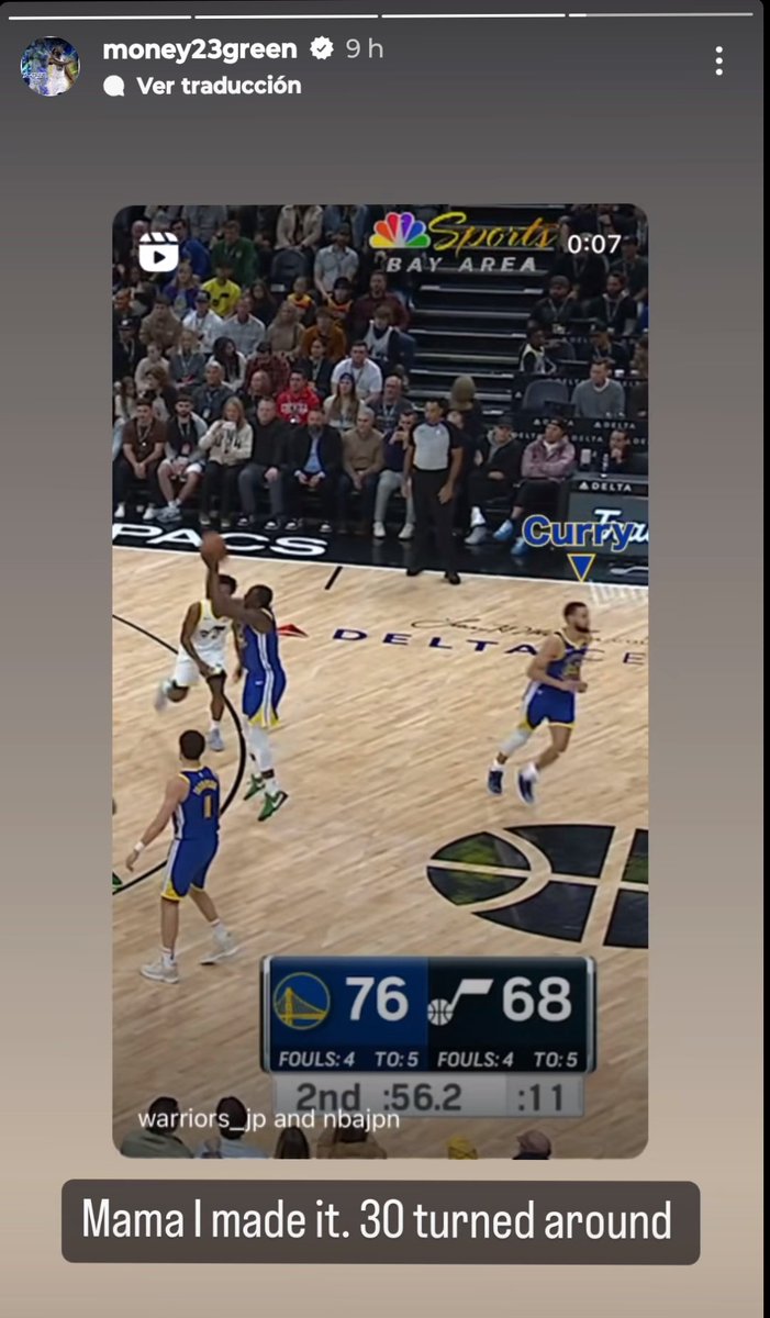 WarriorsLatam_'s tweet photo. "Mamá, lo logré. El #30 se dió vuelta con un triple mío".

JSJEJSEJJE TE AMO, DRAYMOND. https://t.co/MtiK0PYZYG