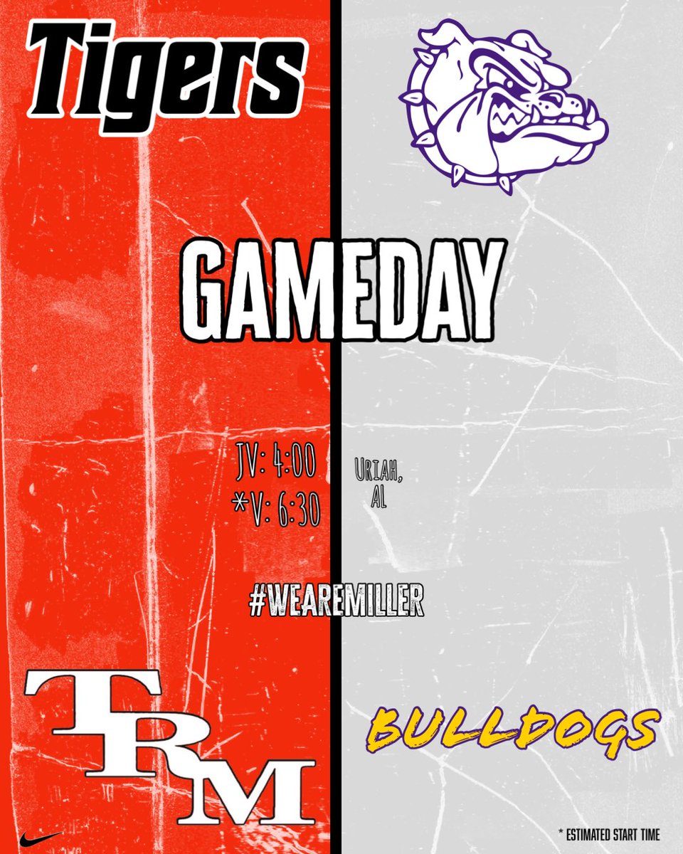 TRM Baseball travels to Uriah, AL to take on J. U. Blacksher. 

JV starts at 4:00! Come support your Tigers!! #WeAreMiller