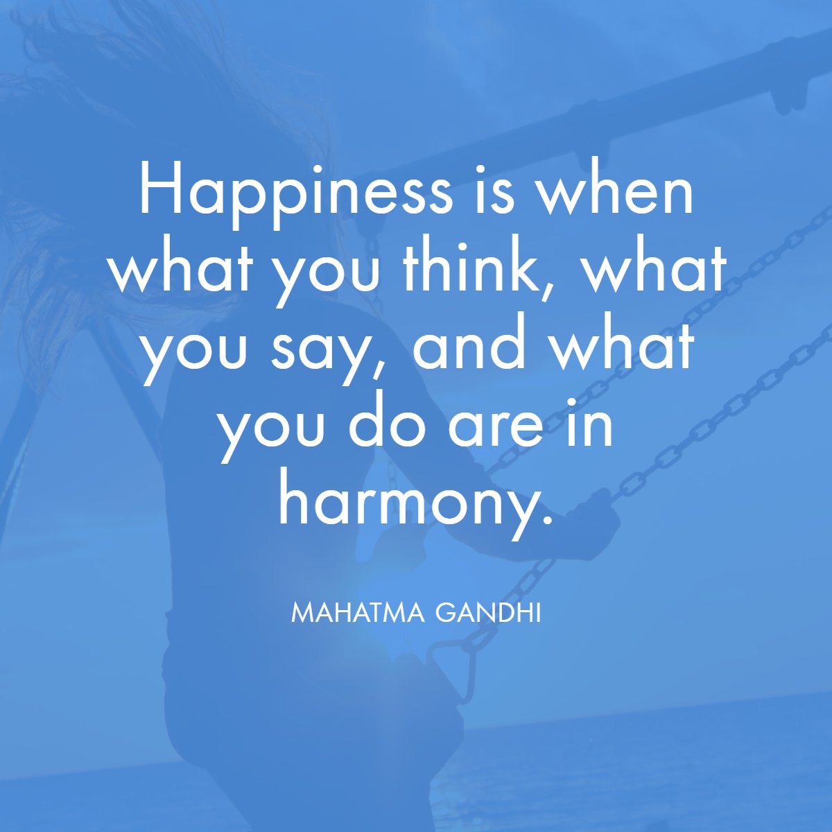 'Happiness is when what you think, what you say, and what you do are in harmony.' 
— Mahatma Gandhi 🤗

#happinesss #choosehappy #instaquote #wisdom #harmony #quoteoftheday #mahatmagandhi