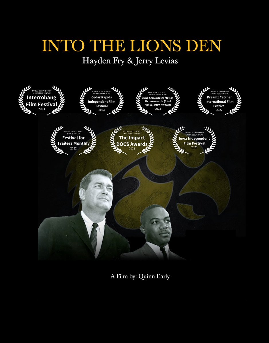 Quinn Early (@quinnearly) on Twitter photo HAPPY FRY-DAY! Would you like to learn some Hayden Fry / Hawkeye sports history, visit thisisone.org to watch, INTO THE LIONS DEN & THE SHOULDERS OF GIANTS. FREE! And available now! I hope that everyone enjoys the documentaries. <a href="/HawkeyeFootball/">Hawkeye Football</a> is <a href="/TheIowaHawkeyes/">The Iowa Hawkeyes</a> HAPPY FRY-DAY! Would you like to learn some Hayden Fry / Hawkeye sports history, visit thisisone.org to watch, INTO THE LIONS DEN & THE SHOULDERS OF GIANTS. FREE! And available now! I hope that everyone enjoys the documentaries. <a href="/HawkeyeFootball/">Hawkeye Football</a> is <a href="/TheIowaHawkeyes/">The Iowa Hawkeyes</a>