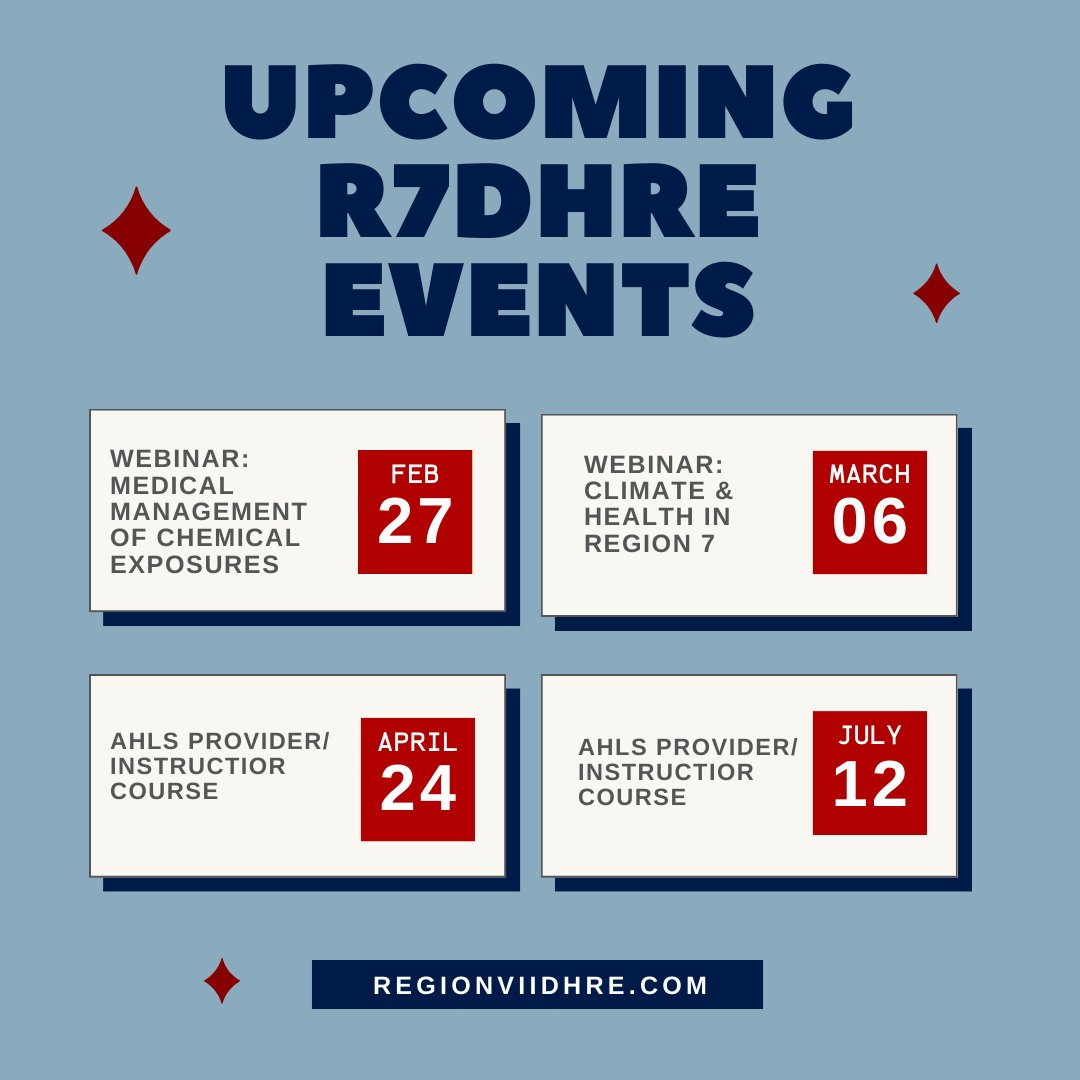 R7DHRE's tweet photo. Check out our upcoming events!
For more events, to learn more, and to register for events, please visit our events calendar: https://t.co/jJSS4Ltb2J
#r7dhre #regionvii #rdhrs https://t.co/VgNpVVtEa5