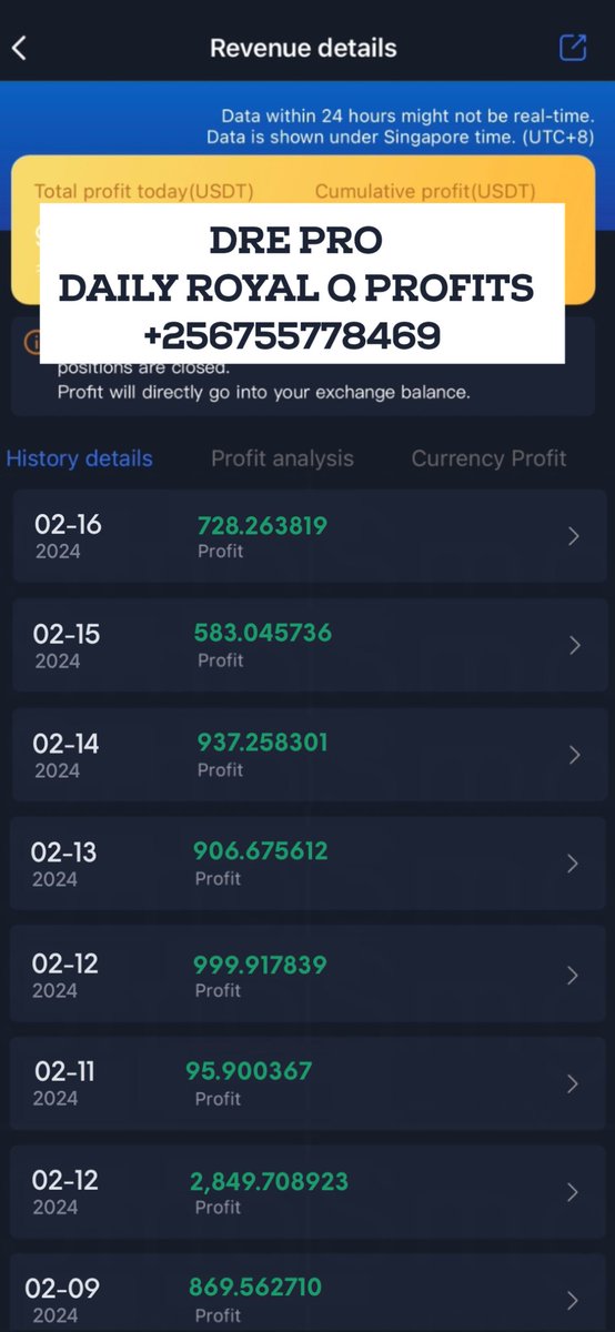 dreproug's tweet photo. 728$ PROFITS TODAY

#RoyaIQ is here to change lives financially
Imagine I started with 137$ capital a few years back
Don't keep your money sleeping in the banks and tins...
Download #Binance and #RoyalQ and get started
I am here to guide you that's why I attach my contact https://t.co/k484iLqx0L