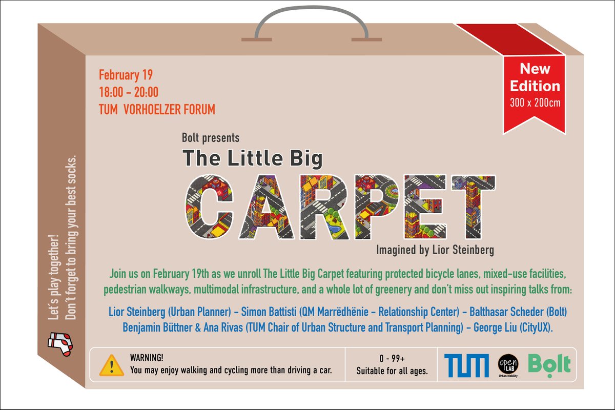 I want to play a game!
If you dare, join us on Monday for a play session at "Little Big Carpet - Imagining Future Cities" event.
Usually, children's mobility education focuses on cars, but now it's time for a paradigm shift towards human-centered education:lnkd.in/d3hpcQzd
