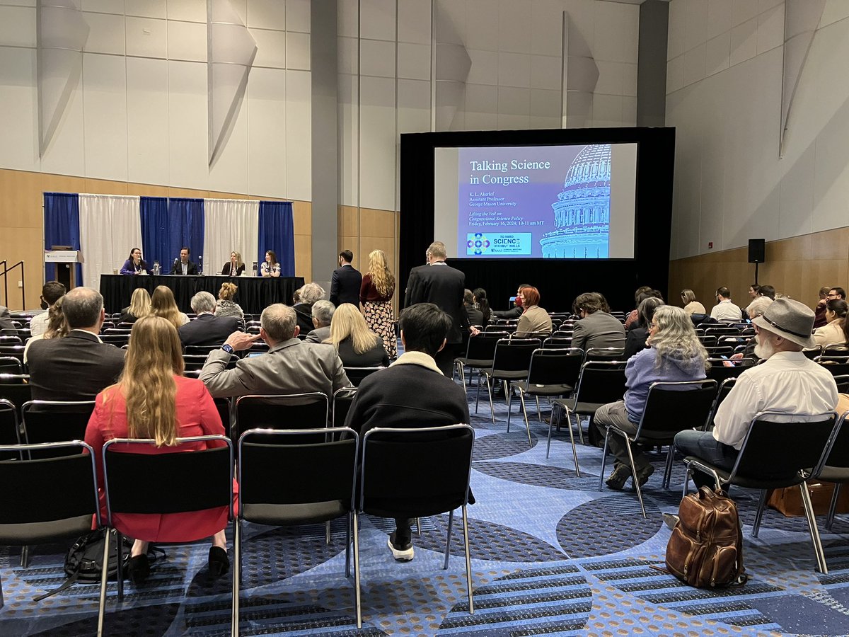 Fantastic session on “Talking Science in Congress” @AAASmeetings #AAASmtg with @PublicHeath @KLAkerlof and others. Still time to join in Mile High 1EF (Ballroom Level - Downstairs) #scipol