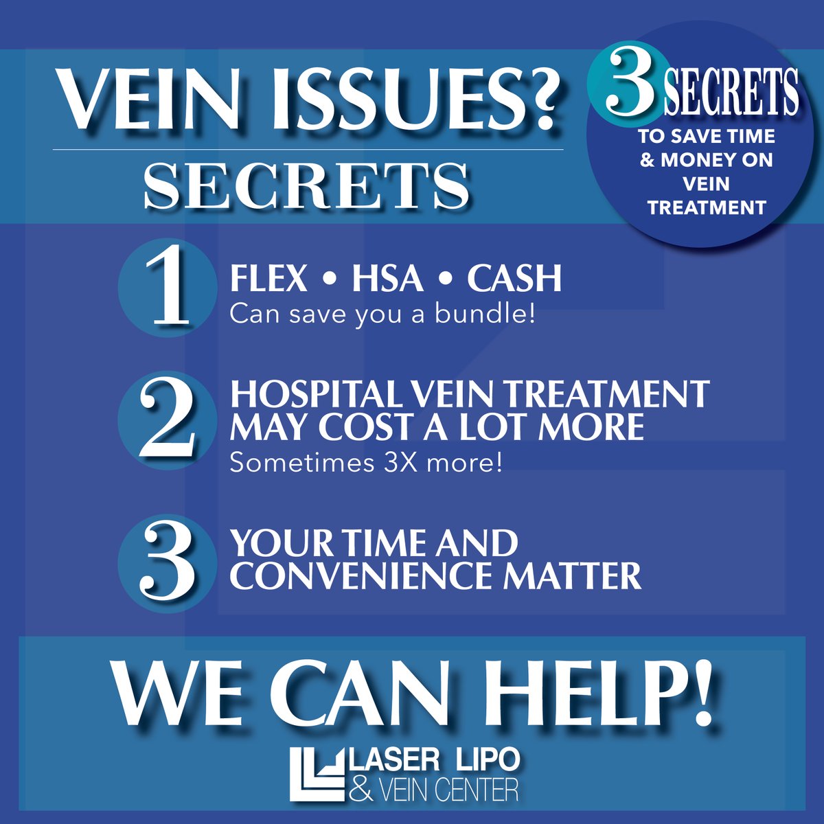 Say goodbye to insurance headaches and hello to cost-effective varicose vein treatment! 💰 Learn how cash, flex spending, or HSAs can simplify your journey while avoiding unnecessary expenses. It's time for a smarter approach to healthcare payments. #VaricoseVeins #VeinTreatment