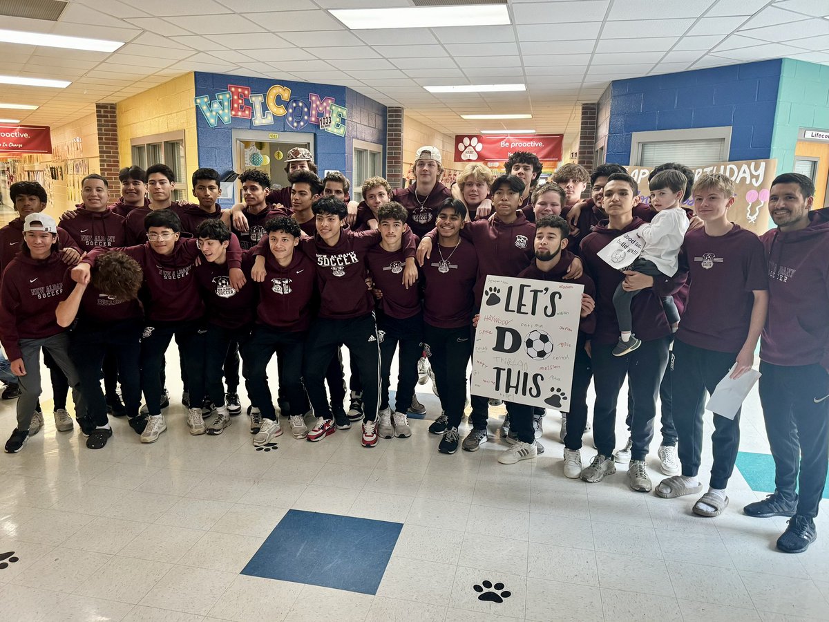 HailMaroon's tweet photo. Each school in NASD got the chance to wish @NAHSFutbol good luck before their trip to the @misshsaa State Championships. Be there tomorrow at 2PM in Ridgeland to watch them play Bay High! #COYD https://t.co/JVlejCXcwu