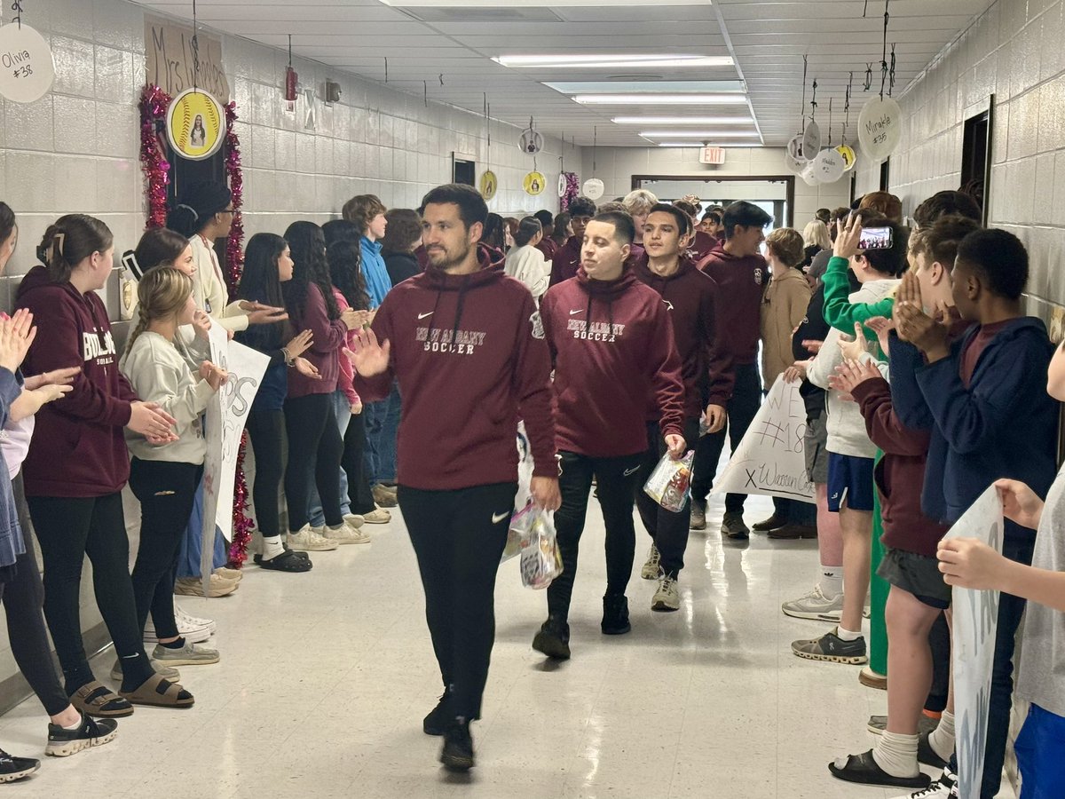 HailMaroon's tweet photo. Each school in NASD got the chance to wish @NAHSFutbol good luck before their trip to the @misshsaa State Championships. Be there tomorrow at 2PM in Ridgeland to watch them play Bay High! #COYD https://t.co/JVlejCXcwu