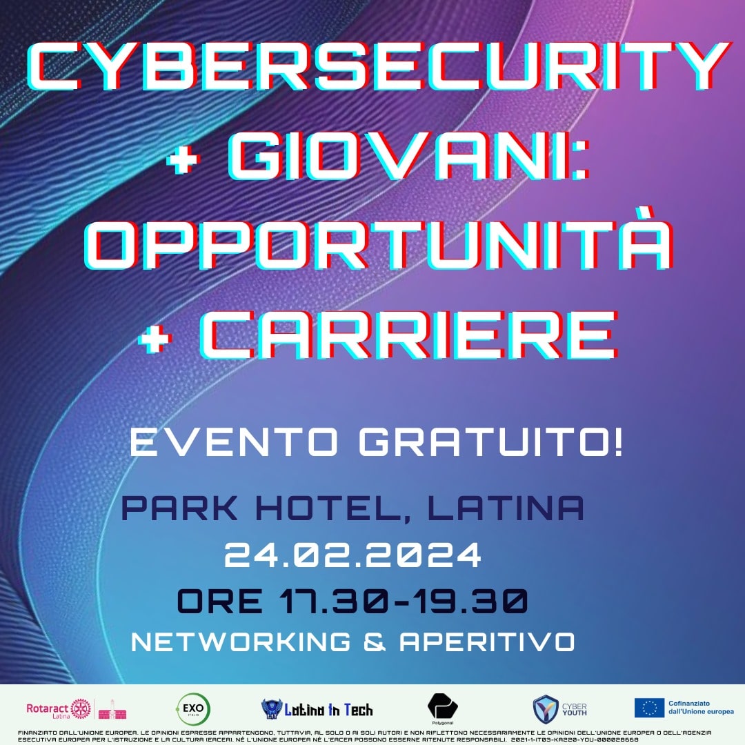publicmaker's tweet photo. #CybersecurityNews ! Hosting a great event for #youth and #cyber passionate people! Register for free in this unique #networking moment within the project #CyberYouth! 
https://t.co/ZPkWs4IDtQ

#italy #CyberSec https://t.co/I6pOAGAUoD