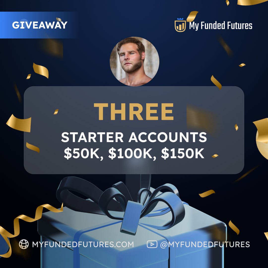 🎁GIVEAWAY🎁
Proudly announcing my partnership with <a href="/MyFundedFutures/">MyFundedFutures</a>

Prizes: 3 Starter Plan Evaluations (50k, 100k, 150k)

To enter:
1) Follow @berkkaaraca <a href="/MyFundedFutures/">MyFundedFutures</a> and <a href="/MattLeech/">Matt</a>
2) Like + Retweet
3) Tag 2 friends in the comments!

Winners will be announced 12pm EST on